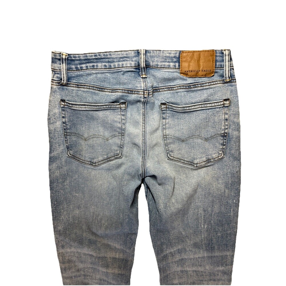 AMERICAN EAGLE AirFlex Plus Jeans Mens 32x34 Blue Stretch Slim Denim Faded - Picture 8 of 12